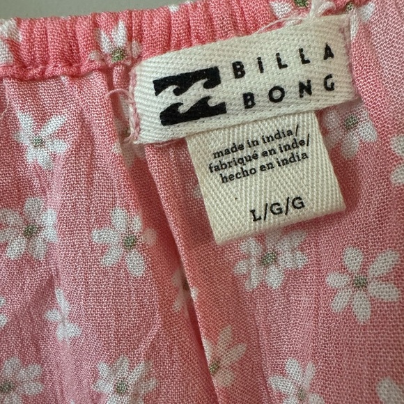 Billabong Pink Floral Top l L - Picture 3 of 4